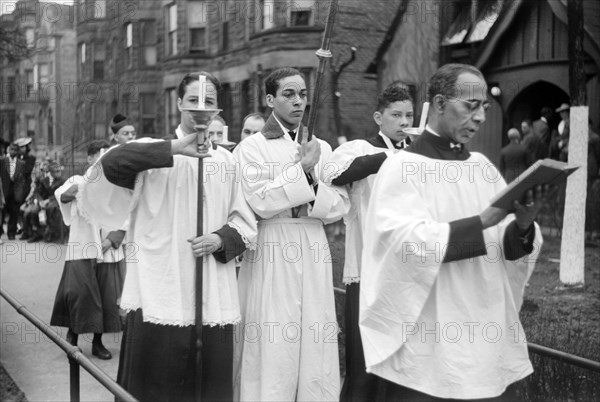 Easter Procession outside Church