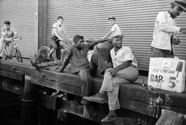 People Sitting on Dock