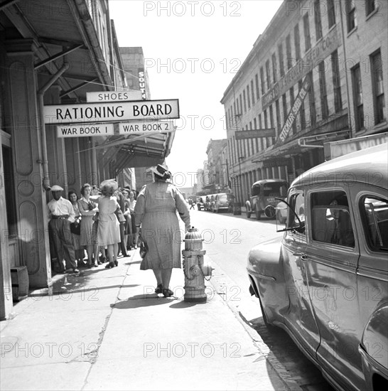 Line of People at Rationing Board