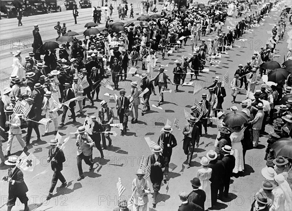 Men and Boys Marching