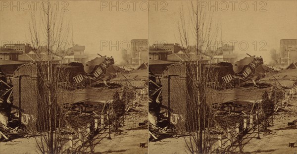 Ruins of Railroad Depot after Bombing by Union General William Sherman's Army before their Evacuation of Atlanta