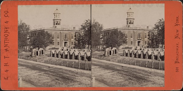 Camp of 2nd Massachusetts Infantry on Grounds of City Hall