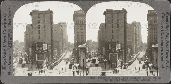 Fordsythe (right) and Peachtree (left) Streets from Howard Theater Bldg.