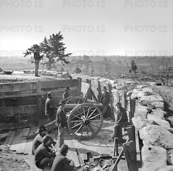 Union Soldiers in Captured Fort