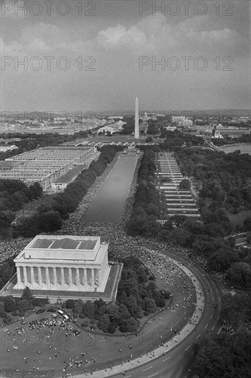 High Angle View of Marchers