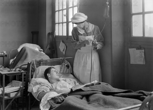 American Soldier with Nurse at American Military Hospital No. 1