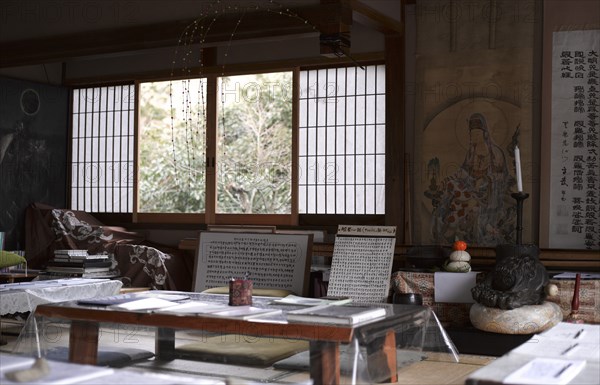 Interior of Daihikaku Senkou-ji Buddhist Temple