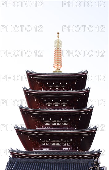 Low Angle View of Senso-ji Buddhist Temple