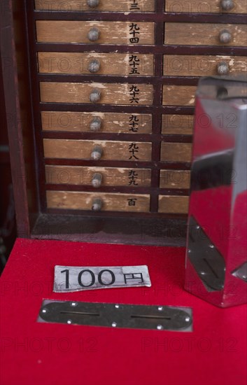 Wood Drawers containing "Omikuji" or Fortunes