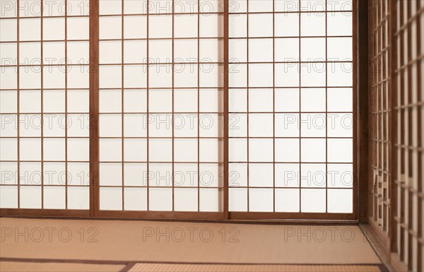 Interior Details of Traditional Japanese Ryokan