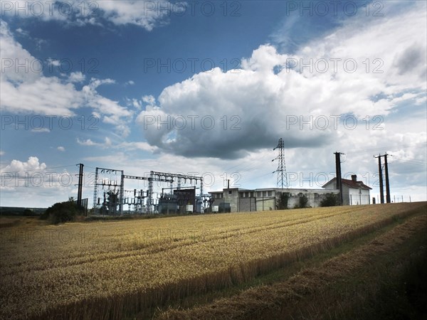 Electricity Substation in Rural Field