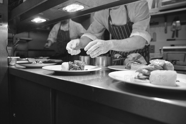 Chef plating Food