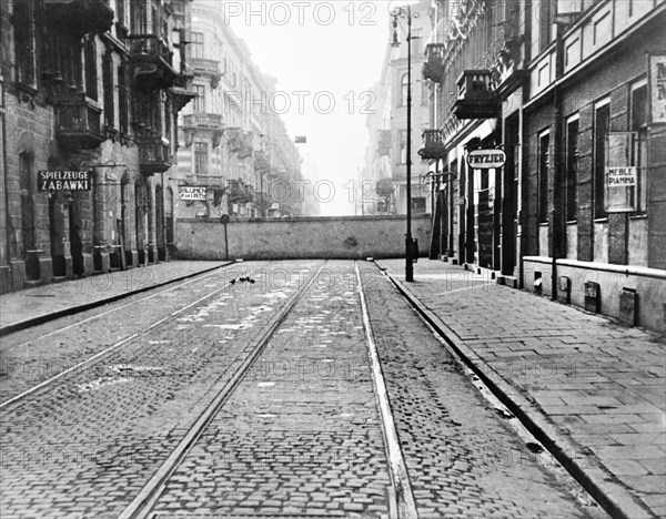 Section of eight-foot high Concrete Wall encircling Jewish Ghetto