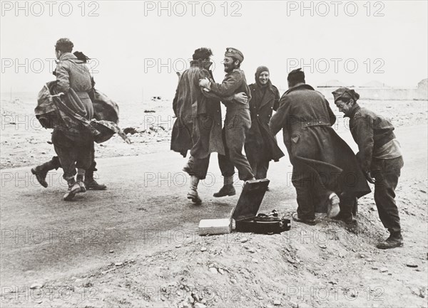 British and New Zealand Soldiers rescued by British Forces who Recaptured Bardia