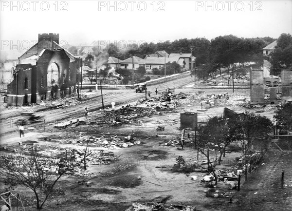 Part of Greenwood District burned in Race Riots