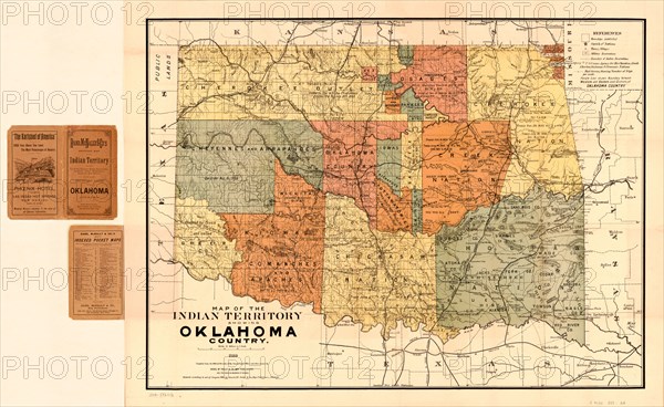 Map of the Indian Territory showing Oklahoma Country