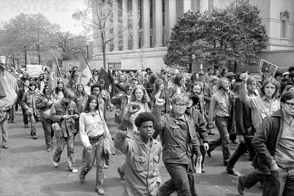 Anti-War Protesters near Department of Justice Building