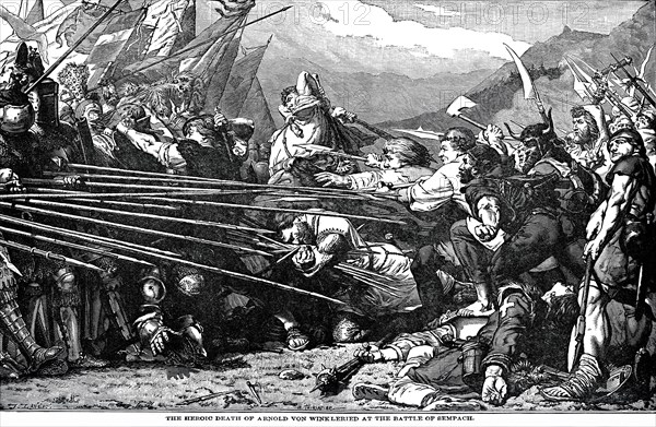 Heroic Death of Arnold Von Winkelried at the Battle of Sempach