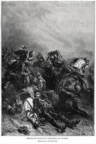 Death of Gustavus Adolphus at Lutzen