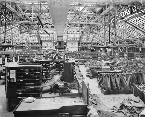 Post Office Workroom, Washington, February 1907