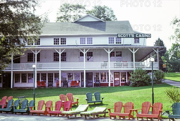 Scott's Casino from Scott's Oquaga lake house, Scott's Family Resort, 1978