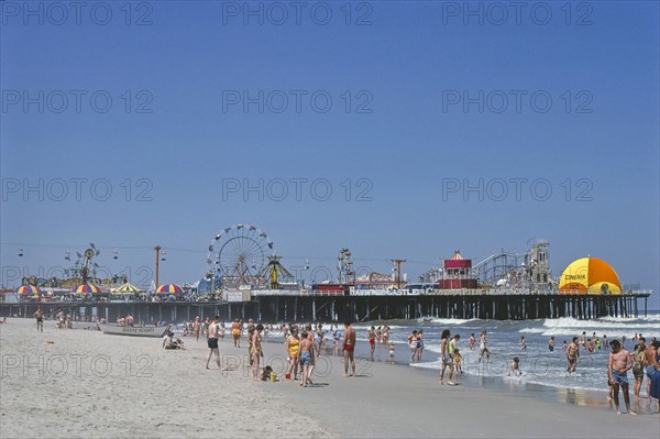 Casino Pier from beach, Seaside Heights, 1978