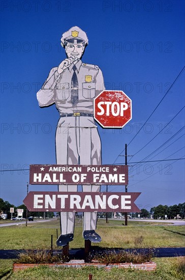 American Police Hall of Fame Entrance Sign, Route 41, 1980