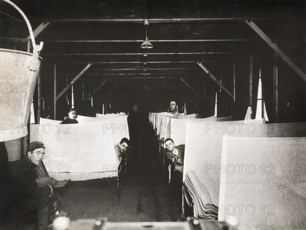 Influenza Ward showing Cubic Arrangement, U.S. Army Camp Hospital No. 42,