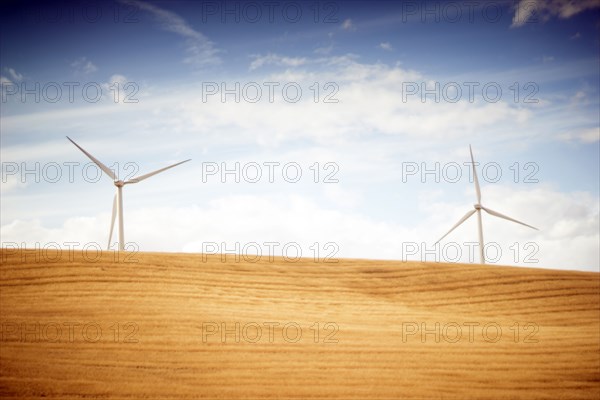 Wind Turbines in Agricultural Landscape,,