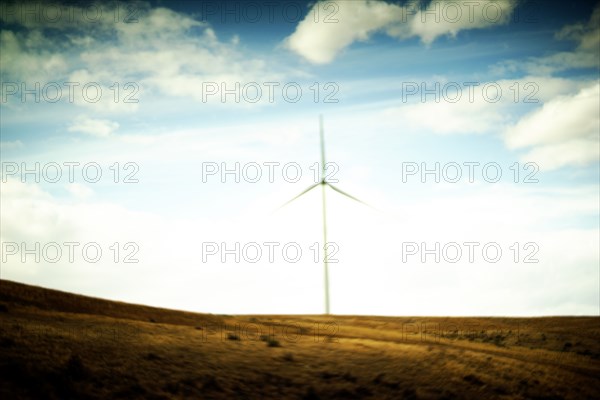 Wind Turbine in Agricultural Landscape, Soft Focus ,