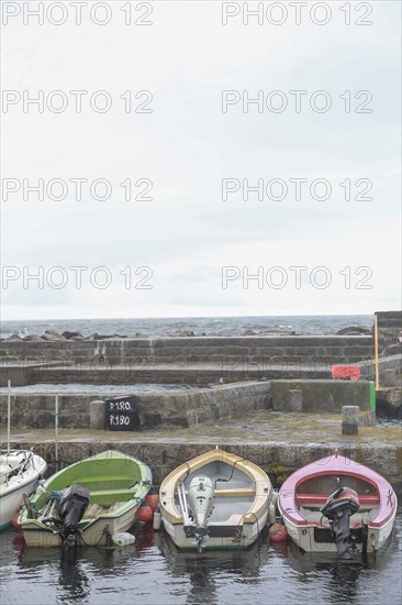 Three Motorboats in Marina, Bornholm,