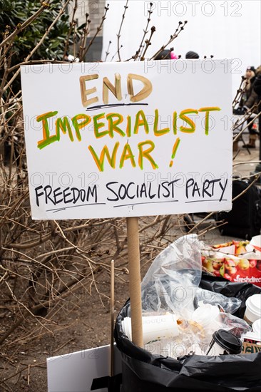 Protest Sign, "End Imperialist War!", New York