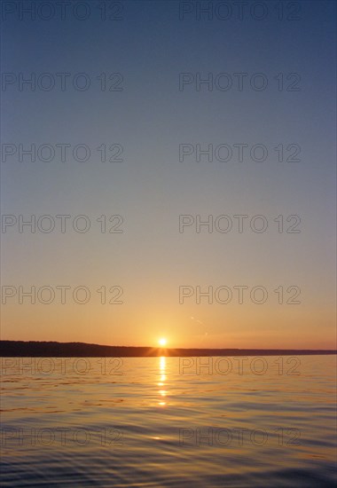 Peaceful Lake at Sunset,,