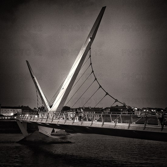 Peace Bridge at Night, Londonderry,