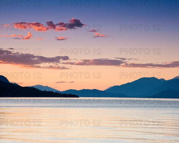 Sunset over Scenic Lake,,