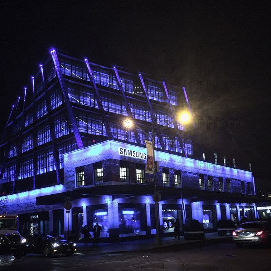 Samsung 837 Building at Night, Meatpacking District,