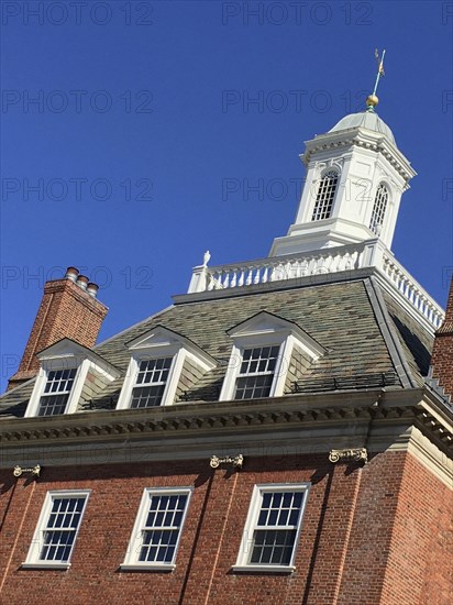 Low Angle View of Cupola and Weather Vane, Silliman College,