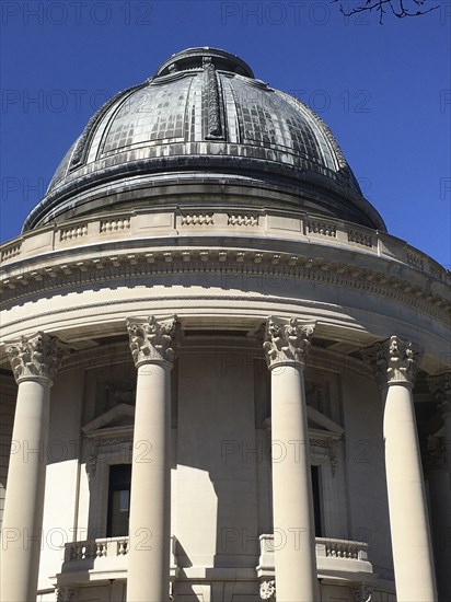 Close-Up Exterior View of Woolsey Hall, Yale University,