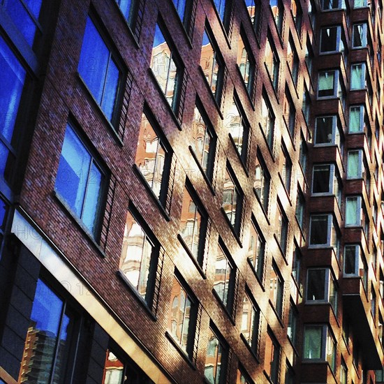 Low Angled Exterior View of Apartment Building, New York City,