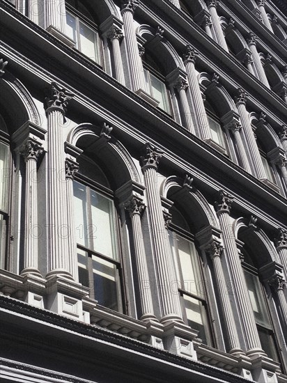 Exterior Low Angle View of Cast Iron Building, TriBeCa,