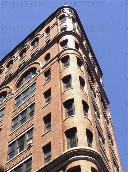 Exterior Low Angle View of Corner Building, SoHo,