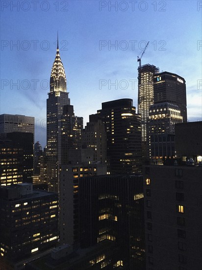 Cityscape at Night, New York City,