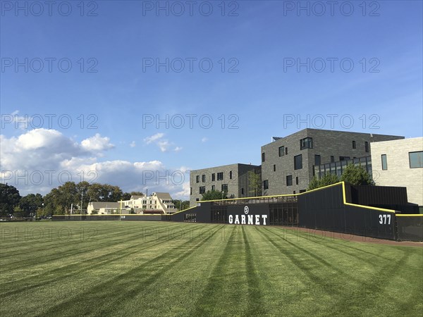 Baseball Field with Student Dormitories in Background, Swarthmore College,