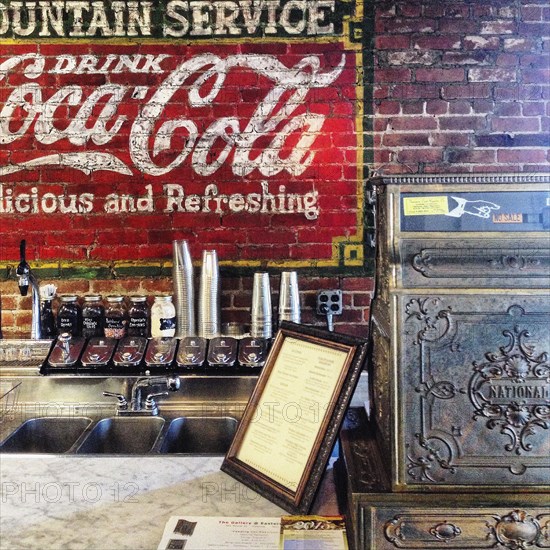 Old-Fashioned Ice Cream Counter,,