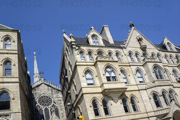 Grace Church School, Low Angle View of Exterior Façade,