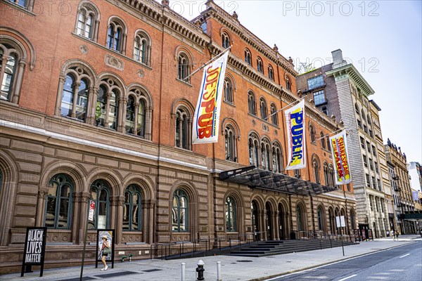 Public Theater, Exterior Façade and Street Scene,