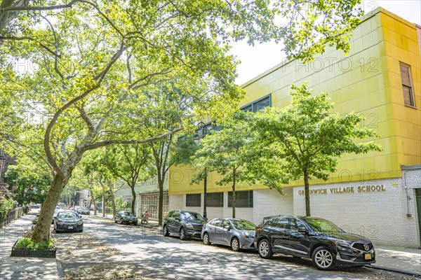 PS41 Greenwich Village School and Street Scene, West 11th Street,