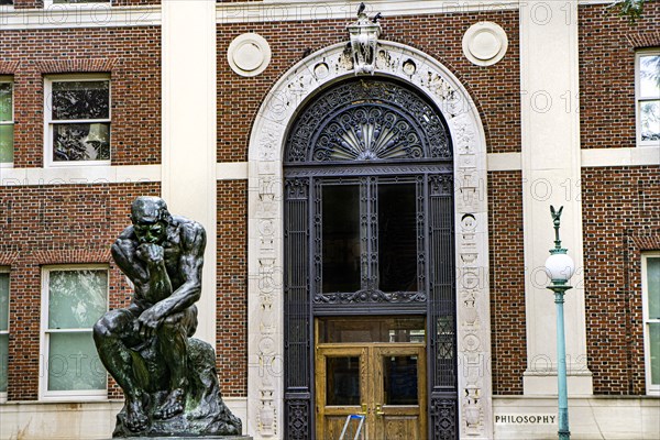 Philosophy Hall and Statue, Columbia University,