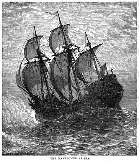 The Mayflower at Sea