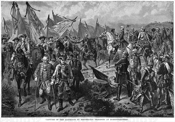 Capture of the Austrians by Frederick's Dragoons at Hohenfriedberg
